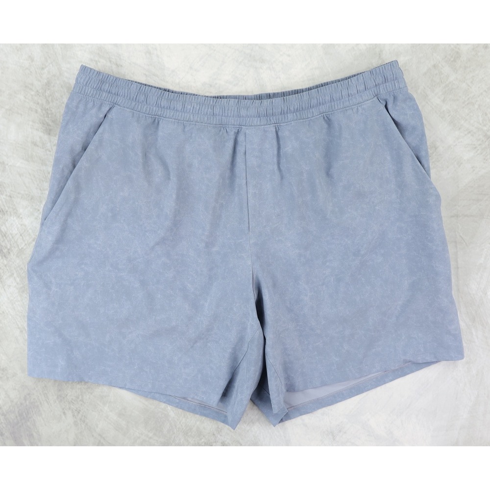 Lululemon Pace Breaker 7" Shorts Mens XXL Lined Blue Heathered Gym M7AFYS